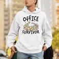 Officeurvivor かわいいアヒルの付箋 ユーモア 長袖tシャツ パーカー