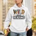 Wild About Reading Reading Books And Bookworm Library Day Unisex Hoodie
