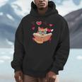 Book Nerd Heart Library Cat Bookworm Animal Pet Book Reading Unisex Hoodie