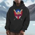 Boricua Puerto Rico Baseball Coqui Frog Pava Hat Fan Unisex Hoodie