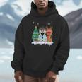 Christmas Tree Snowman Reindeer Book Stack Tee Librarian Unisex Hoodie