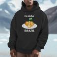 Coxinha 伝統的なブラジル料理 ブラジル国旗 パーカー