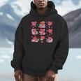 Hearts Reading Book Lovers All Booked For Valentine Unisex Hoodie