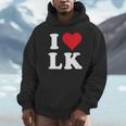 I Love Lk Initials I Heart LK First Last Name L K パーカー