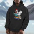 Reading Chicken Bookworm Cute Chicken With Glasses Books Unisex Hoodie Reading Chicken Bookworm Cute Chicken With Glasses Books Unisex Hoodie