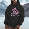 Readsolotl Cute Pink Kawaii Axolotl Reading Book Lover Unisex Hoodie