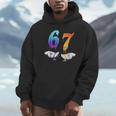 Six Seven Ice Cream Drip Cool Meme 67 Number Baseball Unisex Hoodie