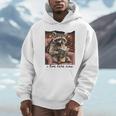 Bookish Mom Raccoon I Live Here Now Library Book Lover Unisex Hoodie