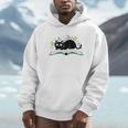 Cute Cat On Book Fun Flower Feline Pet Lover Premium Tri-Blend Unisex Hoodie