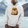 Cute Dog Pomeranian Reading Book Premium Tri-Blend Unisex Hoodie