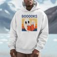 Cute Ghost Book Reading Halloween Teacher Puns Booooks Men Women Kids Unisex Hoodie