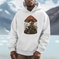 Floral Mushroom Skeleton Reading Books Gothic Humor Unisex Hoodie