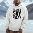 Frankieay Relax 太字フォントシャツ パーカー