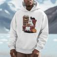 Ghost With Bookshelf Halloween Bookish Premium Tri-Blend Unisex Hoodie