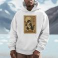 Vintage Japanese Ukiyo-e Baseball Cat Batting Unisex Hoodie
