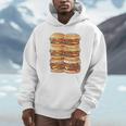 ハンバーガーデイパック ハンバーガー 6パック 腹筋 フェイク腹筋ジム パーカー