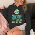 2030年までにグリーンニューディールの再生可能エネルギー 長袖tシャツ パーカー