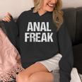 Anal Freak 面白い言葉 皮肉 かわいい クール アナルノベルティ パーカー