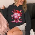 Baseball Drip Valentine Sports Vday Ice Cream Drip Heart Unisex Hoodie