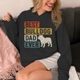 Best Bulldog Dad Ever レトロ ヴィンテージ ブルドッグデザイン パーカー