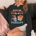 BOOKS AND MAINE COONS ARE MY THERAPY Main Coon Unisex Hoodie