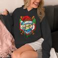 Christmas Baseball Ice Cream Drip Santa Baseball Player Kids Unisex Hoodie