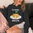 Coxinha 伝統的なブラジル料理 ブラジル国旗 パーカー