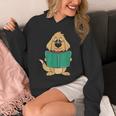 Cute Dog Reading A Human Training Book Dog Unisex Hoodie