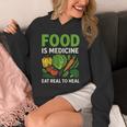 Food Is Medicineの栄養士、自然療法医栄養士へのギフト 長袖tシャツ パーカー