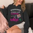 Weekend Forecast Reading With a Chance Of Wine Book Humor Unisex Hoodie
