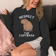 Respect The Capybara げっ歯類好き カピバラ アニマルジョーク パーカー