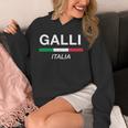 Galli イタリア製 ファミリーネーム イタリア 国旗 長袖tシャツ パーカー