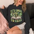 Groovy It's Good Luck To Read St Patrick's Day Book Lucky Unisex Hoodie