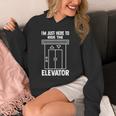 I'm Just Here To Ride The Elevator おもしろ引用エレベーター パーカー