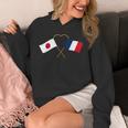 Japanese Flag France Flag フランス遺産 フランスのルーツ 日本の国旗 フランスの国旗 パーカー