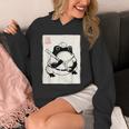 Japanese Grumpy Frog Baseball Player Baseball Unisex Hoodie