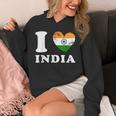 I Love India ハートフラッグインド パーカー