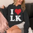 I Love Lk Initials I Heart LK First Last Name L K パーカー