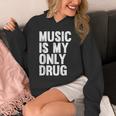 Music Is My Only Drug グラフィックプリント パーカー