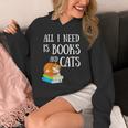 Reader All I Need Is Books And Cats Cat Lover Kitten Reading Unisex Hoodie Reader All I Need Is Books And Cats Cat Lover Kitten Reading Unisex Hoodie