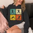 Retro Style Baseball Lover Playing Men Women Kids Baseball Unisex Hoodie