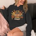 Thanksgiving Turkey Reading Book Fall Season Teacher Costume Unisex Hoodie