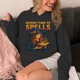 Words Turn To Spells Witchy Magic Book Aesthetic Unisex Hoodie