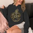 りんご ハート ひらがな 隠し文字 タイポグラフィ ユニーク おもしろみ フルーツ デザイン 長袖tシャツ パーカー