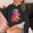 カラフルなラブラドールレトリバー犬夏の美的ペットアート 長袖tシャツ パーカー