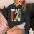 キッズ Braap I'm 9 ダートバイク 誕生日 9 Mx 9歳の誕生日 モトクロス パーカー