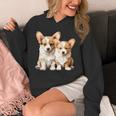 コーギー子犬 長袖tシャツ パーカー