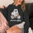 チャリで来た ポメラニアン グッズ 犬 おもしろ 面白い ネタ 笑える 自転車 パーカー