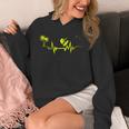 ハワイサーファーのためのサーフハートビートクールウェーブ 長袖tシャツ パーカー