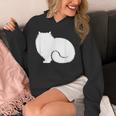 ペルシャ猫のふわふわした座り姿 Persian Cat Fluffyittingilhouette パーカー